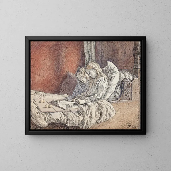 A la convalecencia - Fritz Syberg — cuadro enmarcado en la pared