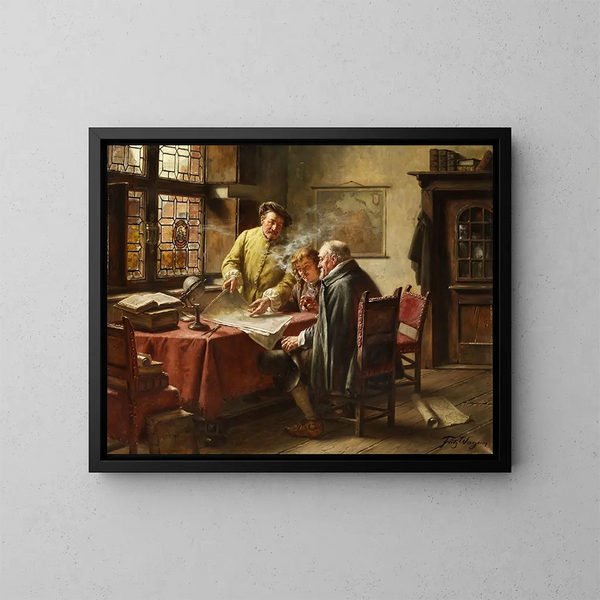Marchands hollandais - Fritz Wagner — cuadro enmarcado en la pared