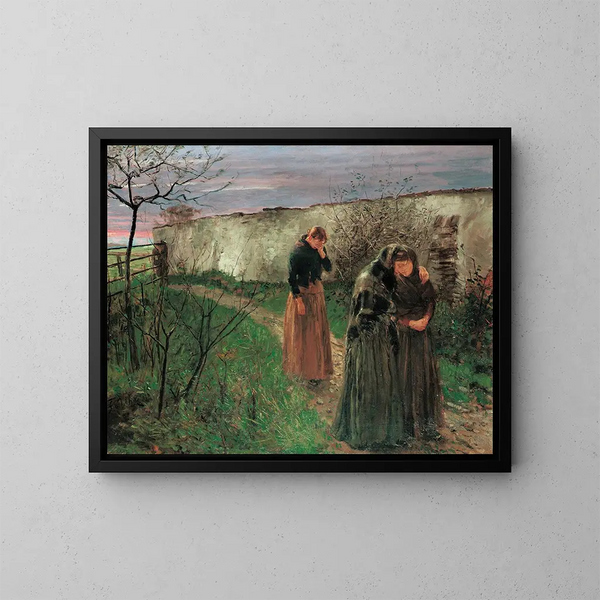 Mañana de Pascua - Fritz von Uhde — cuadro enmarcado en la pared