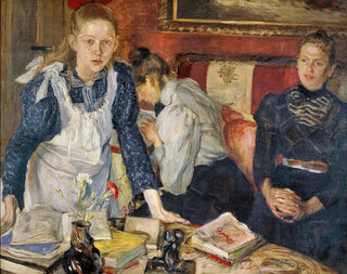 La lección - Fritz von Uhde — vista de la obra