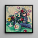 Frutas y rosas sobre una mesa - Samuel John Peploe — cuadro enmarcado en la pared