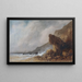 Una Costa Rocosa en Tormenta - Gabriel Hippolyte Lebas — cuadro enmarcado en la pared