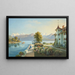 Vista del lago de Thun con los Alpes berneses y el castillo de Schadau - Gabriel Lory el Joven — cuadro enmarcado en la pared