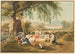 La comida campestre, disfraces de Lucerna - Gabriel Lory el Joven — vista de la obra