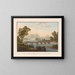 Vue du pont de Baveno et de l'Isola Madre - Gabriel Lory le Jeune — cuadro enmarcado en la pared