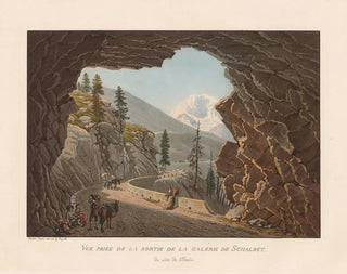 Vista tomada desde la salida de la galería de Schalbet del lado de Italia - Gabriel Lory el Joven — vista de la obra