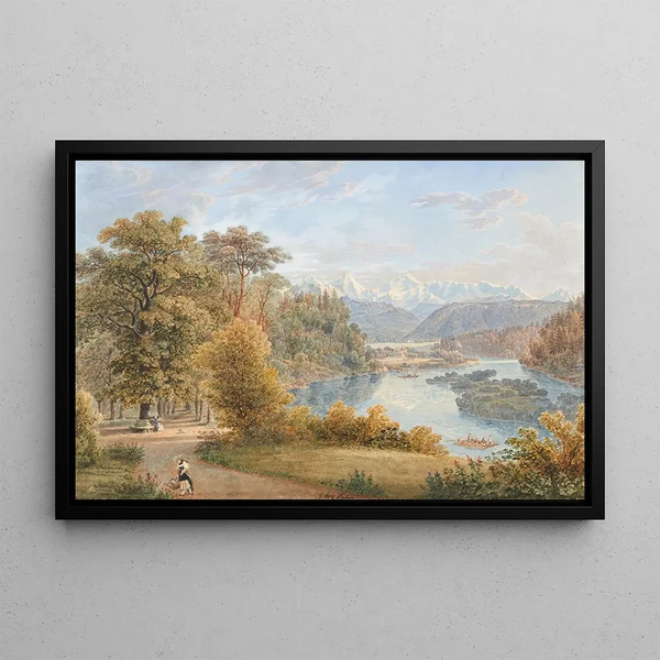 Gabriel Lory the older - Vue prise dans le Jardin dElfenau Campagne de son Altesse Imperiale Madame la Grande Duchesse Anne de Russie.webp