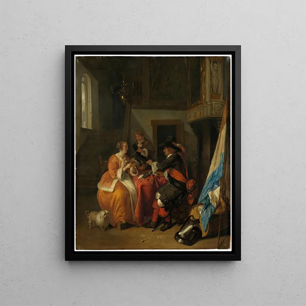 Gabriel Metsu - A Card Game.webp