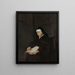Vieja mujer meditando - Gabriel Metsu — cuadro enmarcado en la pared