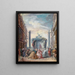 Las fiestas venecianas - Gabriel de Saint-Aubin — cuadro enmarcado en la pared