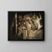 de los monos como jueces del arte - Gabriel von Max — cuadro enmarcado en la pared