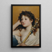 Tête de femme songeuse - Gabriel von Max — framed artwork on a wall