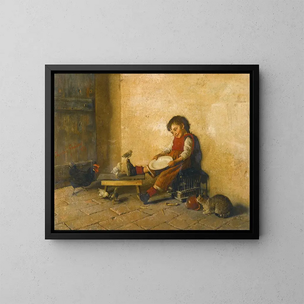 Todo está perdido - Gaetano Chierici — cuadro enmarcado en la pared