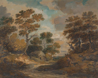 Paisaje con un hombre llevando haces - Gainsborough Dupont — vista de la obra