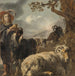 Boy shepherd with sheep and goats - Jan Baptist Weenix — displayed in an interior