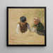 Niño de granja y niña de granja cosiendo Estudio - Joakim Skovgaard — cuadro enmarcado en la pared
