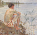 Boy swimming at Dingelsdorf - Christian Landenberger — artwork view