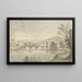 View of Ponte Molle in Rome - Gaspar Van Wittel — framed artwork on a wall