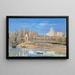 View of the Château Saint-Ange and the Vatican from Prati di Castello - Gaspar Van Wittel — framed artwork on a wall