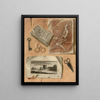 Gaspard Gresly - Trompelil au dessin reprsentant un soldat assis lalmanach et lestampe.webp