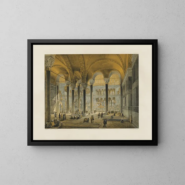 Sainte-Sophie in Constantinople, recently restored by order of His Majesty Sultan Abdul-Medjid n°6 - Gaspare Fossati — framed artwork on a wall
