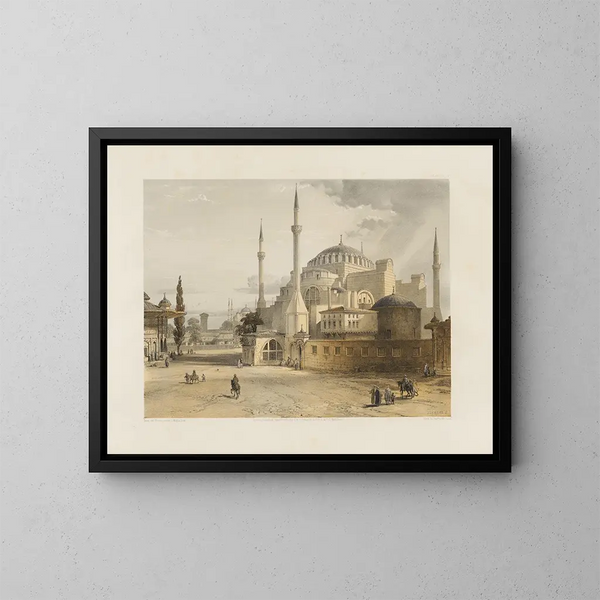 Sainte-Sophie in Constantinople recently restored by order of His Majesty Sultan Abdul-Medjid, no. 17 - Gaspare Fossati — framed artwork on a wall