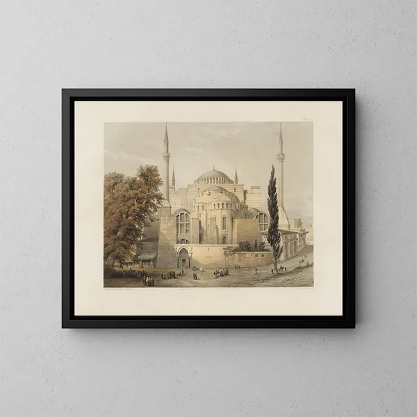 Sainte Sophie à Constantinople, récemment restaurée sur ordre de Sa Majesté le sultan Abdul Medjid n°18 - Gaspare Fossati — framed artwork on a wall