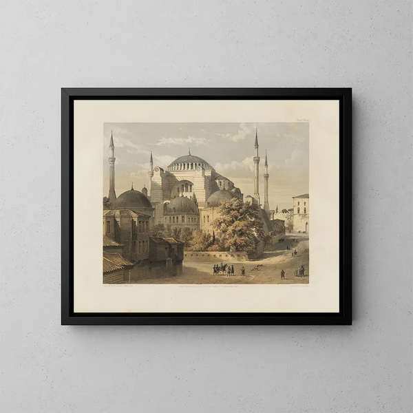 Saint Sophia in Constantinople recently restored by order of His Majesty Sultan Abdul Medjid No. 19 - Gaspare Fossati — framed artwork on a wall