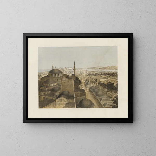 Sainte Sophie in Constantinople recently restored by order of His Majesty Sultan Abdul Medjid no. 21 - Gaspare Fossati — framed artwork on a wall