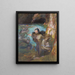 Nymphs of the Sea in a Cave - Gaston Bussière — framed artwork on a wall