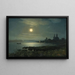 Luna creciente sobre el lago - Gavril Pavlovich Kondratenko — cuadro enmarcado en la pared
