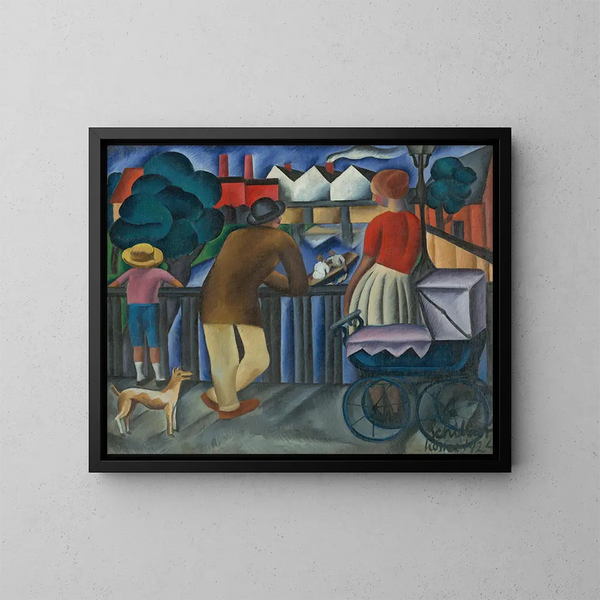 Movimiento urbano - Gejza Schiller — cuadro enmarcado en la pared