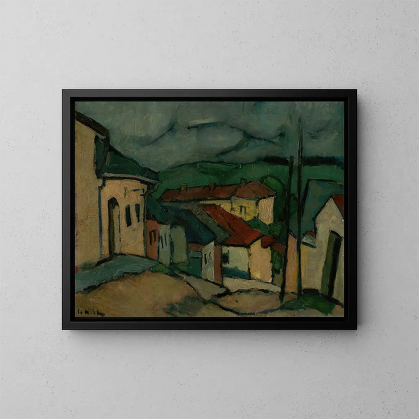 Recolección en Levoe - Gejza Schiller — cuadro enmarcado en la pared