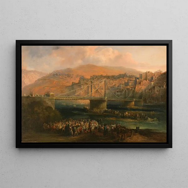 Genaro Prez Villaamil - View of City of Fraga and its Hanging Bridge.webp
