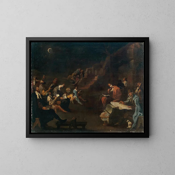 Los Astrónomos - Escuela genovesa — cuadro enmarcado en la pared