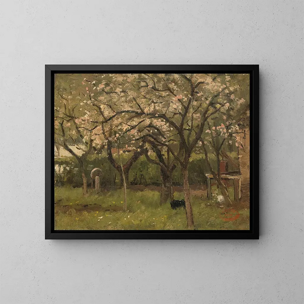 Árbol en flor en un huerto - Geo Poggenbeek — cuadro enmarcado en la pared