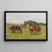 Horses in a Field - Georg Carl Koch — framed artwork on a wall
