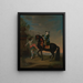 L'impératrice Élisabeth de Russie 1709-1762 a caballo acompañada de un paje - Georg Christoph Grooth — cuadro enmarcado en la pared
