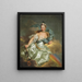 Representación alegórica de una joven flotando sobre una nube - Georg David Matthieu — cuadro enmarcado en la pared