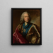 Retrato de Karl August Rex, ministro sajón - Georg Desmares — cuadro enmarcado en la pared