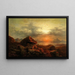Hunting reindeer in the Far North - Georg Eduard Otto Saal — framed artwork on a wall