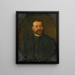 Retrato de un hombre - Georg Fleischmann — cuadro enmarcado en la pared