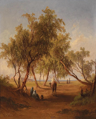 Georg Geyer - Orientalischer Reiter vor einer Stadt.webp
