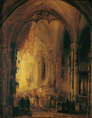 Georg Gillis van Haanen - Prozession in einer Kathedrale.webp