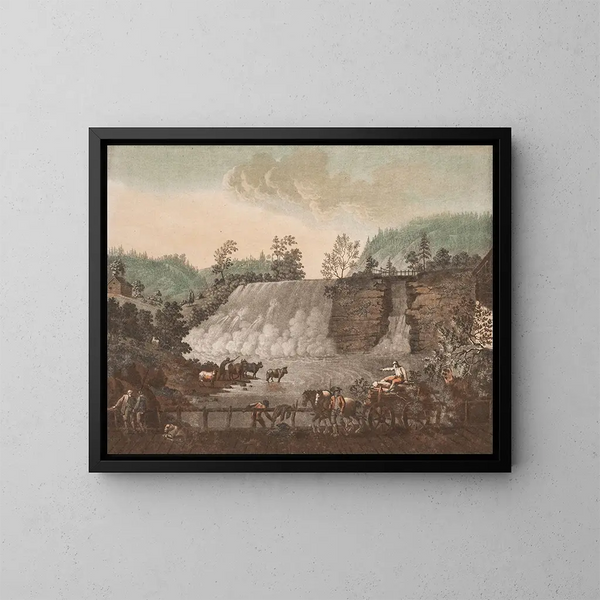 Cataracte cerca de viejos Brujas - Georg Haas — cuadro enmarcado en la pared