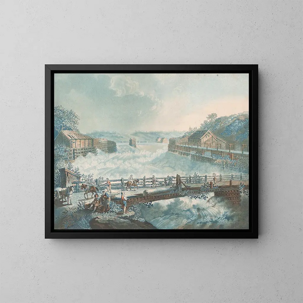 Vista de la primera cascada de Tisteddal en Noruega - Georg Haas — cuadro enmarcado en la pared