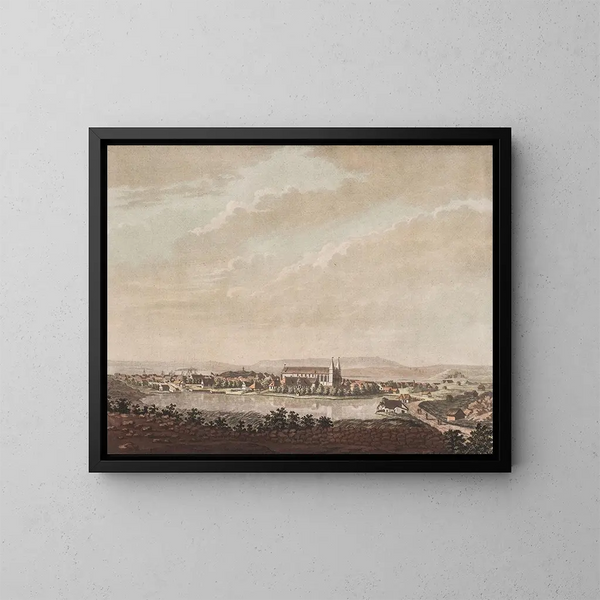 Vista de la ciudad de Stavanger en Noruega - Georg Haas — cuadro enmarcado en la pared