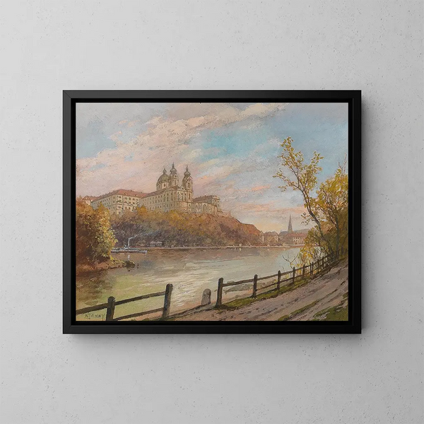 Monasterio de Melk - Georg Janny — cuadro enmarcado en la pared