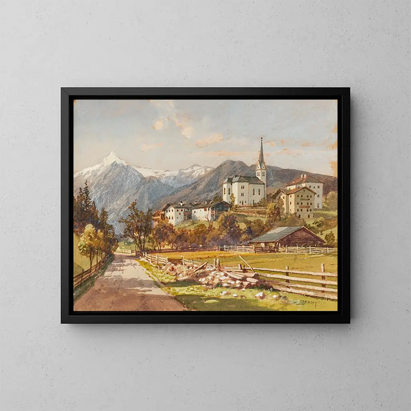 Vista de Kaprun - Georg Janny — cuadro enmarcado en la pared