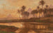 Sunset Painting in front of the pyramids - Georg Macco — artwork view